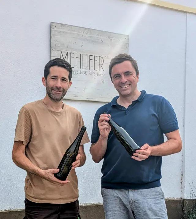 Foto von Stephan Mehofer (Weingut Mehofer) und Philipp Haderer (L-MW) 