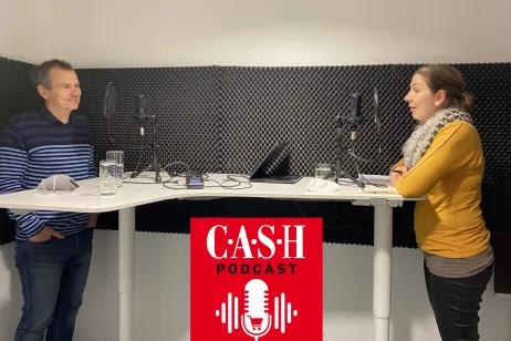 Herr Herzog und Frau Jurik beim CASH Podcast